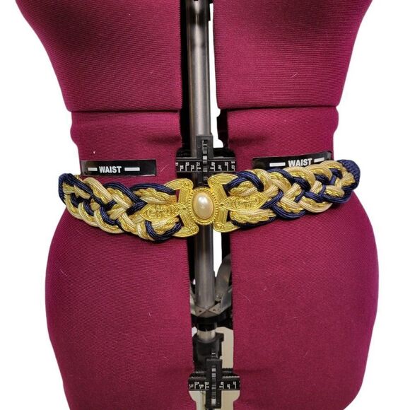 Vintage Women's Belt Woven Braided Fabric 34" - Picture 7 of 11